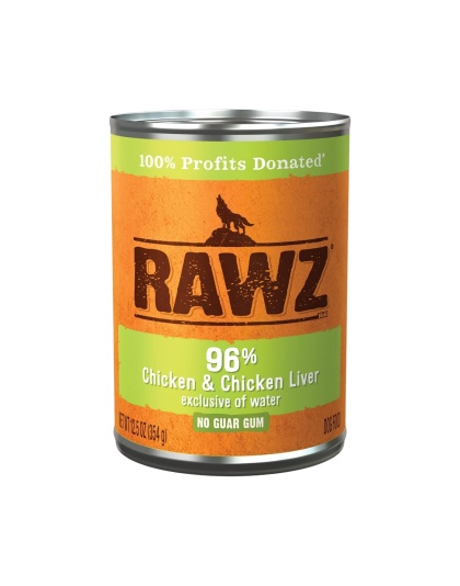 Rawz Dog 96% Chicken Liver 12.5oz. Pate (Case of 12)