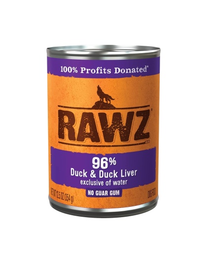 Rawz Dog 96% Duck Duck Liver 12.5oz. Pate (Case of 12)