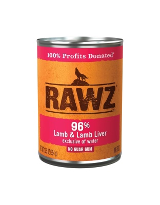Rawz Dog 96% Lamb Lamb Liver 12.5oz. Pate (Case of 12)