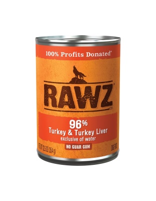 Rawz Dog 96% Turkey Turkey Liver 12.5oz. Pate (Case of 12)