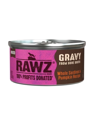 Rawz Gravy Cat 3oz. Whole Sardines Pumpkin (Case of 18)