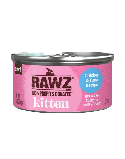 Rawz Cat 2.8oz. Kitten Chicken Tuna Pate (Case of 18)