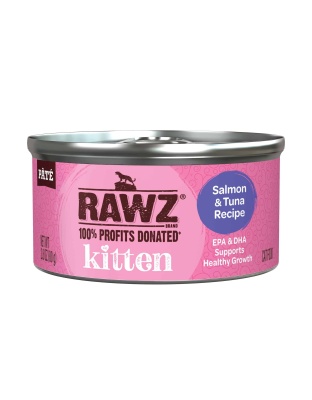 Rawz Cat 2.8oz. Kitten Salmon Tuna Pate (Case of 18)