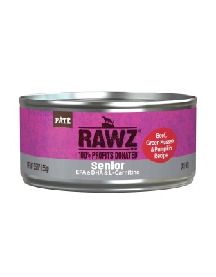 Rawz Cat 5.5oz. Senior Beef Green Mussels Pumpkin Pate (Case of 24)