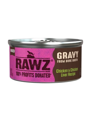 Rawz Gravy Cat 3oz. Chicken Chicken Liver (Case of 18)