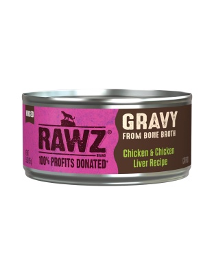 Rawz Gravy Cat 5.5oz. Chicken Chicken Liver  (Case of 24)