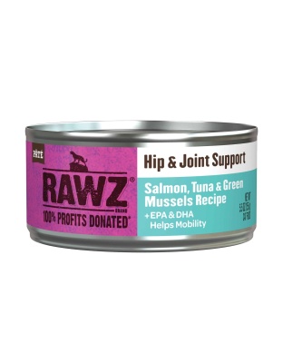 Rawz Hip and Joint Cat 5.5oz. Salmon Tuna Green Mussels Pate (Case of 24)