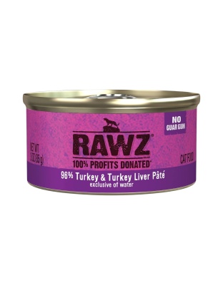 Rawz 96% Cat 3oz.Turkey Turkey Liver Pate (Case of 18)