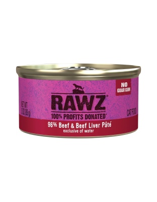 Rawz 96% Cat 3oz. Beef Beef Liver Pate (Case of 18)