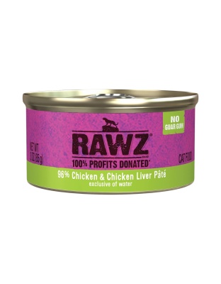 Rawz 96% Cat 3oz. Chicken Chicken Liver Pate (Case of 18)