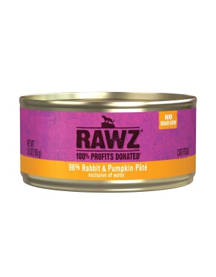Rawz Cat 96% Rabbit Pumpkin Pate 5.5oz. (Case of 24)