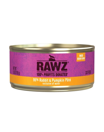 Rawz Cat 96% Rabbit Pumpkin Pate 5.5oz. (Case of 24)