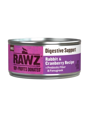 Rawz Digestive Cat 5.5oz. Rabbit Cranberry Pate (Case of 24)