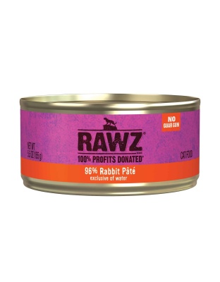 Rawz Cat 96% Rabbit Pate 5.5oz. (Case of 24)