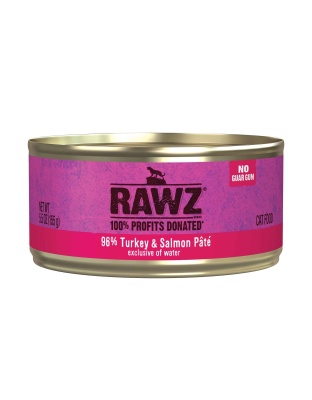 Rawz Cat 96% Turkey Salmon Pate 5.5oz. (Case of 24)