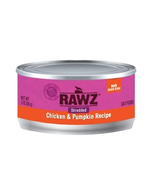 Rawz Cat Shredded Chicken Pumpkin 3oz. (Case of 18)