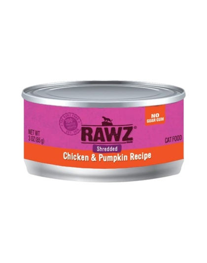 Rawz Cat Shredded Chicken Pumpkin 3oz. (Case of 18)