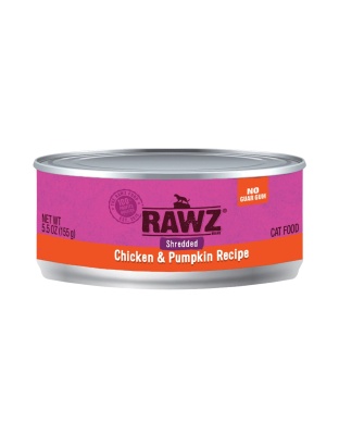 Rawz Cat Shredded Chicken Pumpkin 5.5oz. (Case of 24)