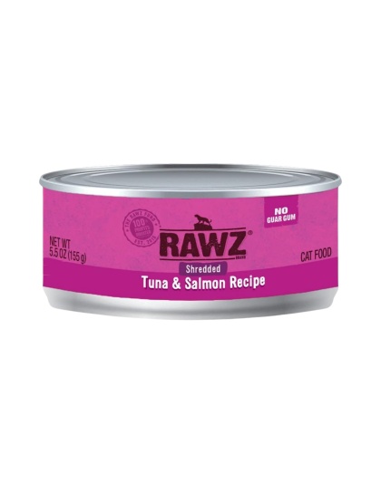 Rawz Cat Shredded Tuna Salmon 5.5oz. (Case of 24)