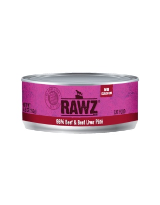 Rawz Cat 96% Beef Liver 5.5oz. Pate (Case of 24)
