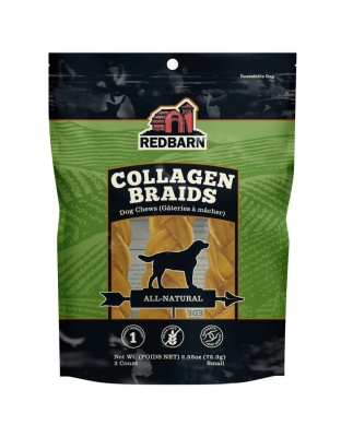 Redbarn Pet Products Collagen Braid Dog Treat 1ea/SM, 3 pk