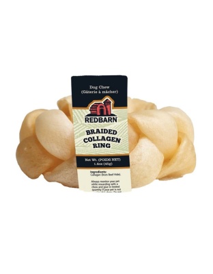 Redbarn Pet Products Collagen Braided Ring Dog Treat 15ea/15 ct