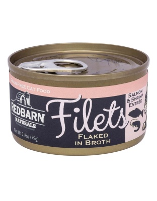 Redbarn Pet Products Filets Flaked in Broth Wet Cat Food Salmon & Shrimp 12ea/2.8 oz, 12 pk