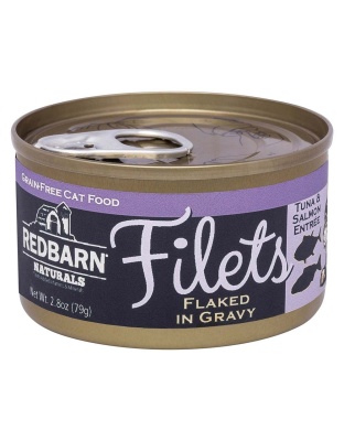 Redbarn Pet Products Filets Flaked in Broth Wet Cat Food Tuna & Salmon 12ea/2.8 oz, 12 pk