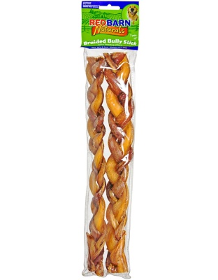 REDBARN Dog Bully Stick Braided 12in., 2 Pack (Case of 12)