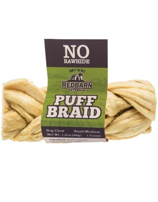 Redbarn Pet Products Puff Braid Dog Treat 18ea/18 ct, SM/MD