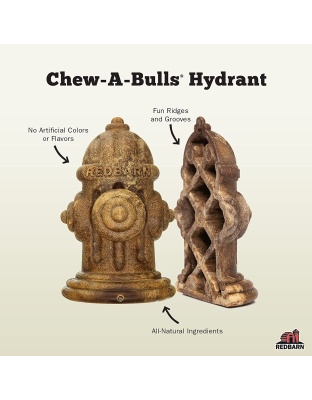 Redbarn Pet Products Chew-A-Bulls Dental Dog Treat Hydrant 1ea/24 pk, SM