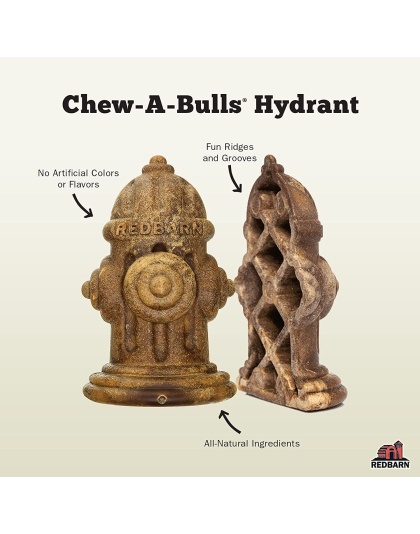 Redbarn Pet Products Chew-A-Bulls Dental Dog Treat Hydrant 1ea/24 pk, SM