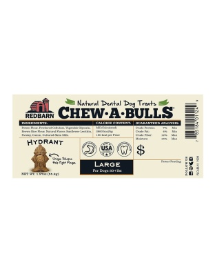 Redbarn Pet Products Chew-A-Bulls Dental Dog Treat Hydrant 1ea/6 pk, LG