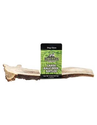 Redbarn Pet Products Natural Deer Antler Dog Treat Split 1ea/LG, 0.9 oz