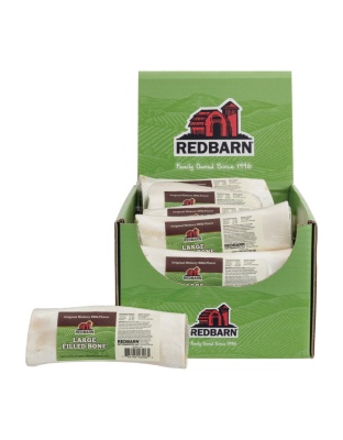 Redbarn Pet Products Filled Bone Dog Treat Original Hickory BBQ LG, (Case of 15)