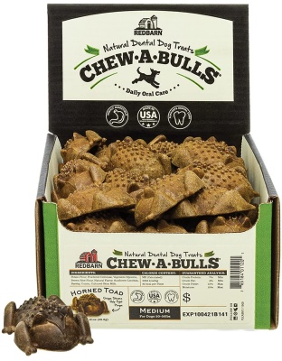 Redbarn Pet Products Chew-A-Bulls Dental Dog Treat Toad 1ea/6 pk, LG