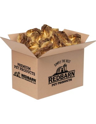 Redbarn Pet Products Natural Pig Ears Dog Treat Bulk Box 1ea/100 ct