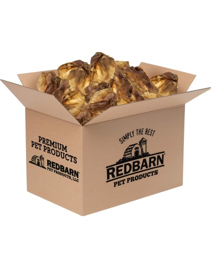 Redbarn Pet Products Natural Pig Ears Dog Treat Bulk Box 1ea/100 ct