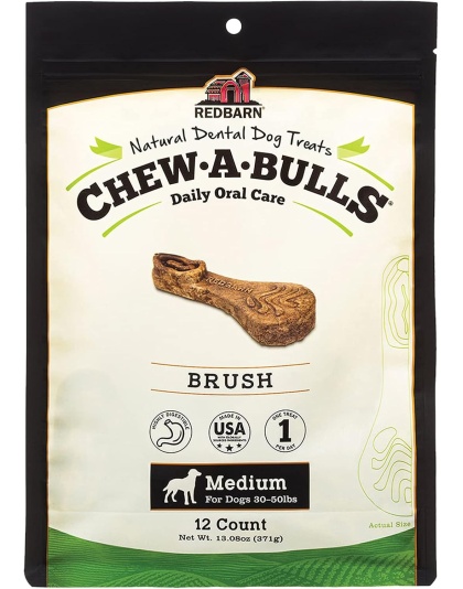 Redbarn Pet Products Chew-A-Bulls Dental Dog Treat Brush 1ea/12 pk, MD