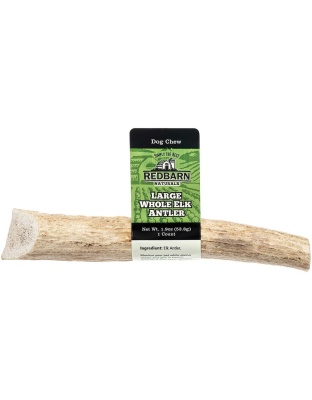 Redbarn Pet Products Natural Elk Antler Dog Treat Whole 1ea/LG, 1.9 oz