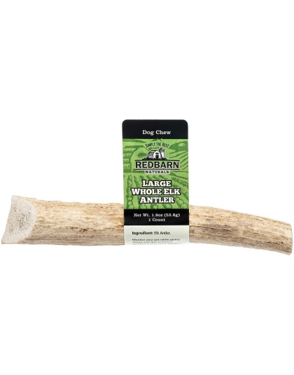Redbarn Pet Products Natural Elk Antler Dog Treat Whole 1ea/LG, 1.9 oz