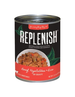 Replenish Canned Dog Food Beef/Vegetable/Rice 13.2oz. (Case of 12)