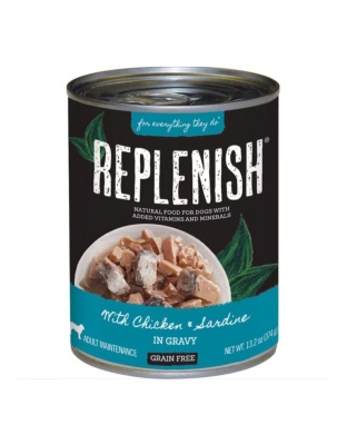 Replenish Grain Free Canned Dog Food Chicken/Sardine 13.2oz. (Case of 12)