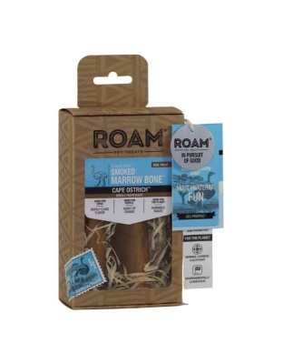 Roam Flavor Rich Smoked Marrow Bones Ostrich 2 Pk