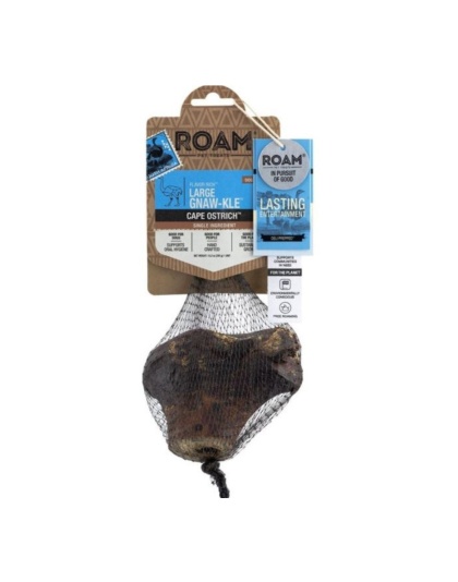 Roam Flavor Rich Gnaw-Kle Ostrich Large-1 Pk
