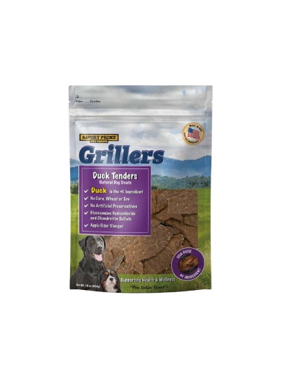 Savory Prime Grillers Jerky Tenders Dog Treats Duck 1ea/16 oz