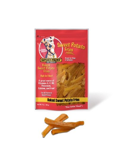 Savory Prime Baked Sweet Potato Fries Dog Treat 4oz.  (2 pack)