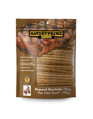 Savory Prime Pressed Rawhide Twist Sticks Natural 1ea/5 in, 100 pk