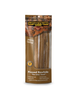 Savory Prime Pressed Rawhide Roll Natural 1ea/10 in, 3 pk