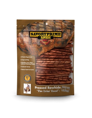 Savory Prime Pressed Rawhide Twist Sticks Beef 1ea/5 in, 100 pk